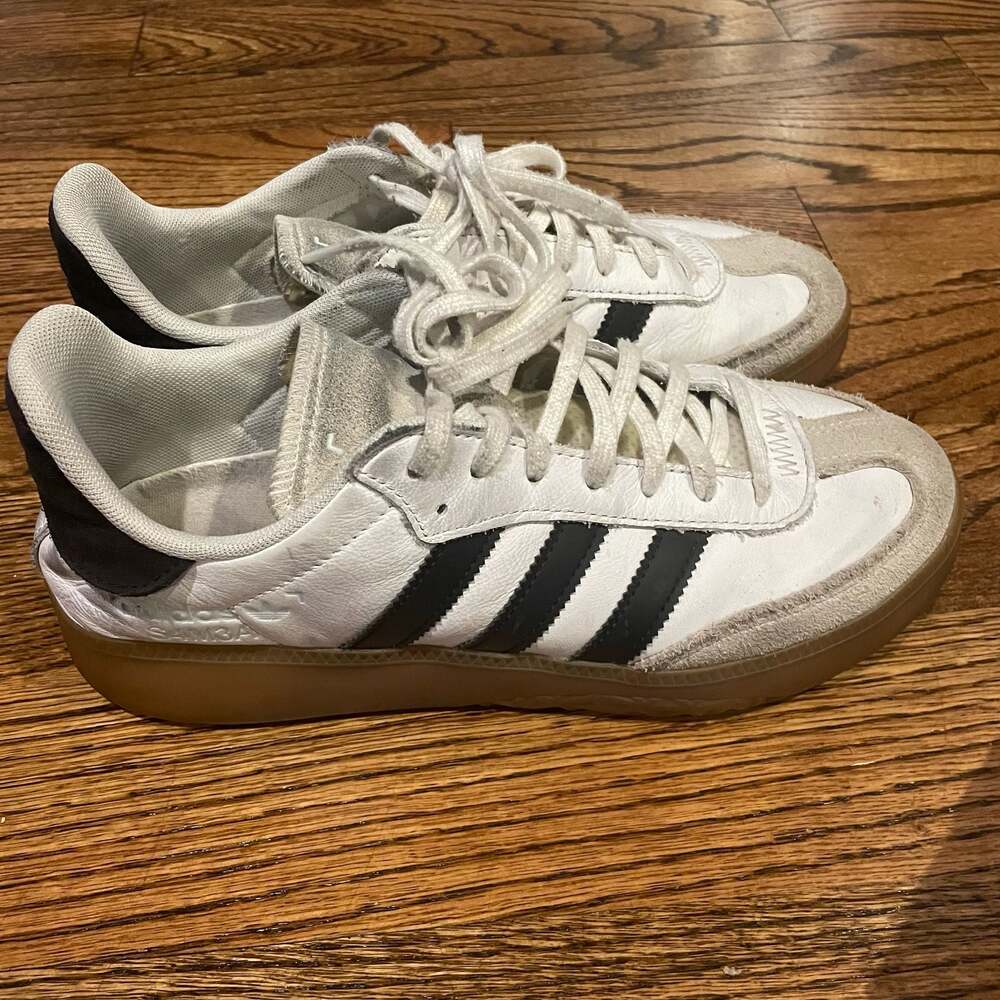 Adidas Samba Rose Platform Sneakers White Black Size 7.5M/9W